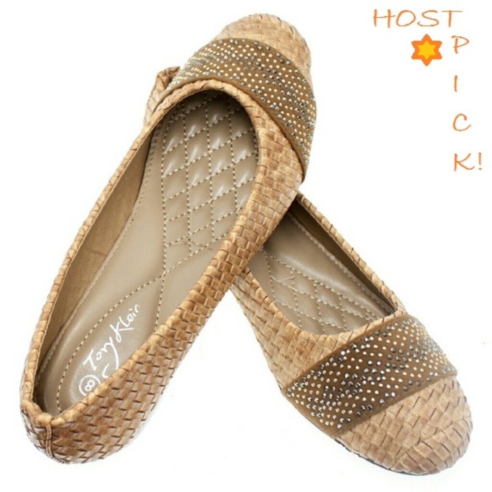Women Studded Wedge Pumps, b-1400w, Camel